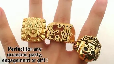 Anillo de dedo de hombre de acero inoxidable con piedra de pegamento de resina