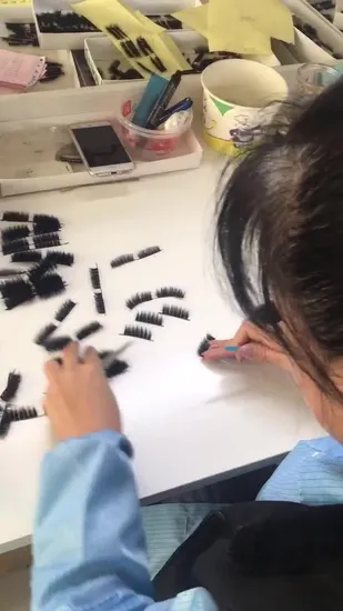 Mengfan China Muñeca híbrida Extensiones de pestañas Fábrica Etiqueta privada 25 mm Tira de pestañas Pestañas postizas Pestañas de visón coloridas Pestañas de colores Pestañas sintéticas