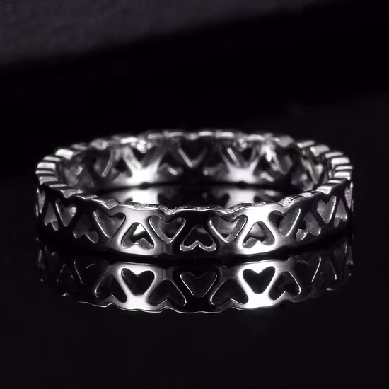 Factory Direct Wholesale Stainless Steel Bagua Glue Steel Men&prime;s Ring