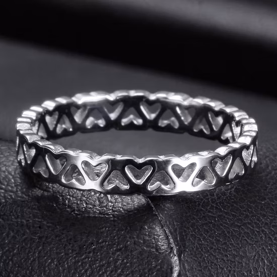 Factory Direct Wholesale Stainless Steel Bagua Glue Steel Men&prime;s Ring