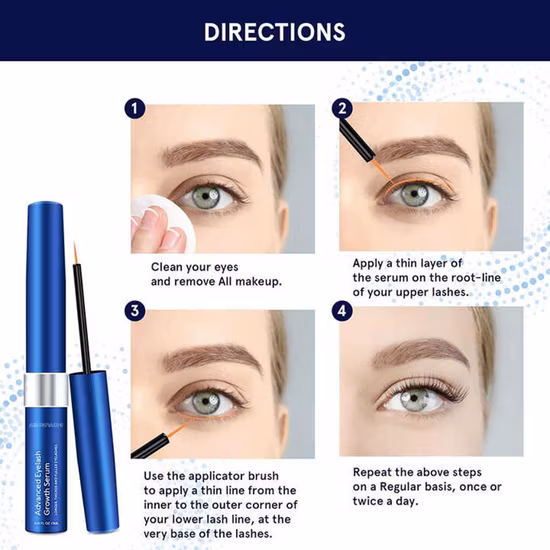 Custom Logo Eye Lash Brow Length Boost Enhancer Private Label Eyebrow Eyelash Growth Serum