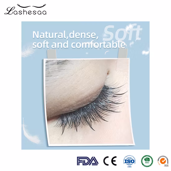 Mengfan China Unique Lashes Fabricante Fast Easy Fanning Makeup Volume Lash Suave y cómodo Mink Eyelashes Extension a Shapes Fairy Cluster Lashes