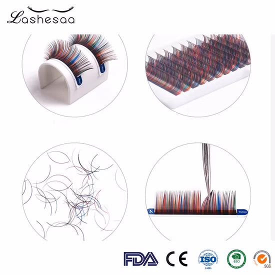 Yy Shaped Levi Brand Individual Y Eyelash Fluffy Clusters 2D Ventiladores de volumen prefabricados Extensión de pestañas Y autoinjertadas