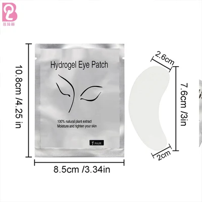 Parche de ojo de hidrogel de fábrica de venta caliente debajo de almohadillas de gel para ojos para extensión de pestañas